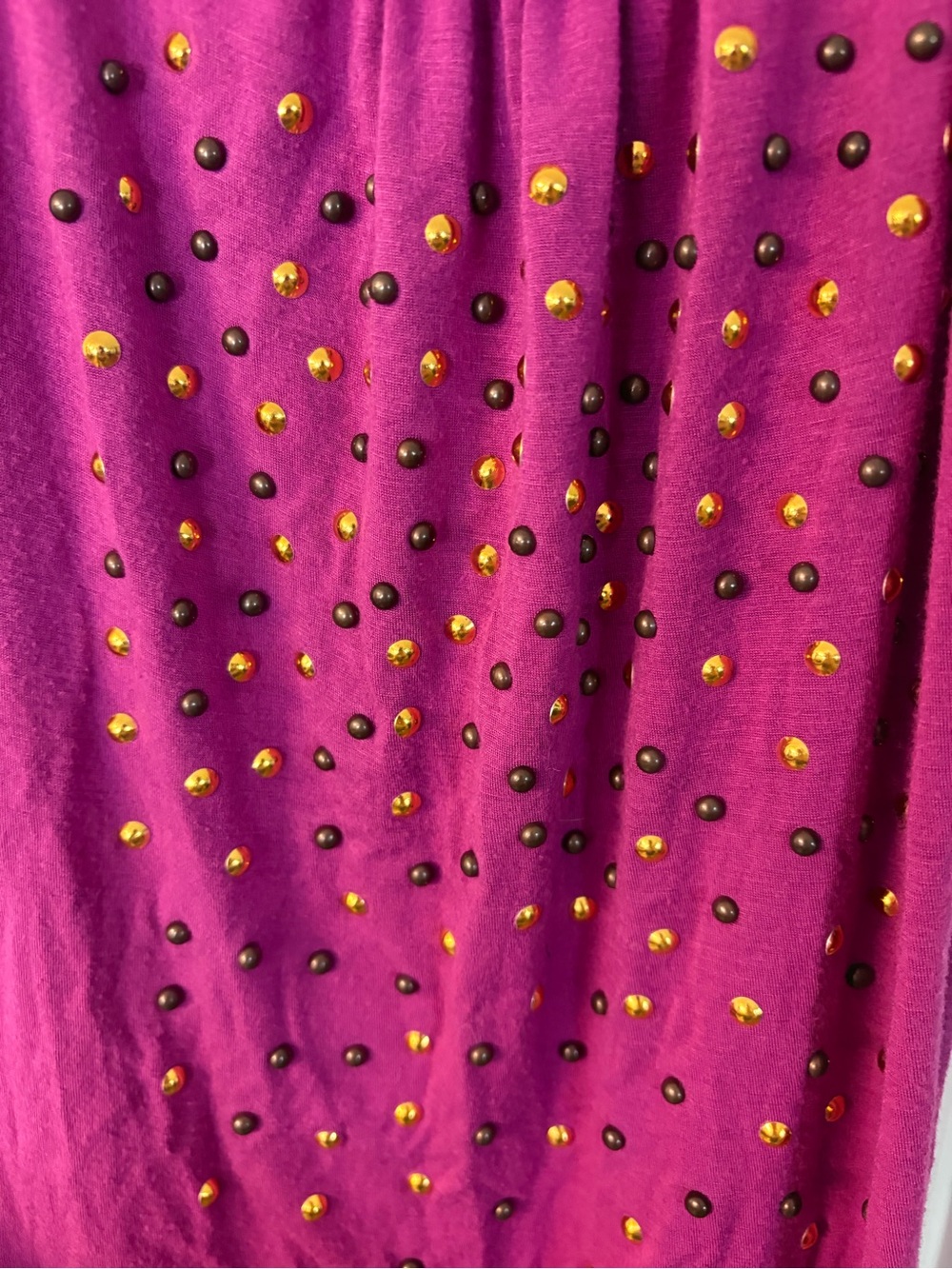 Vintage INC Studded Magenta Draped Top - Size Small - Y2K - Picture 3 of 4